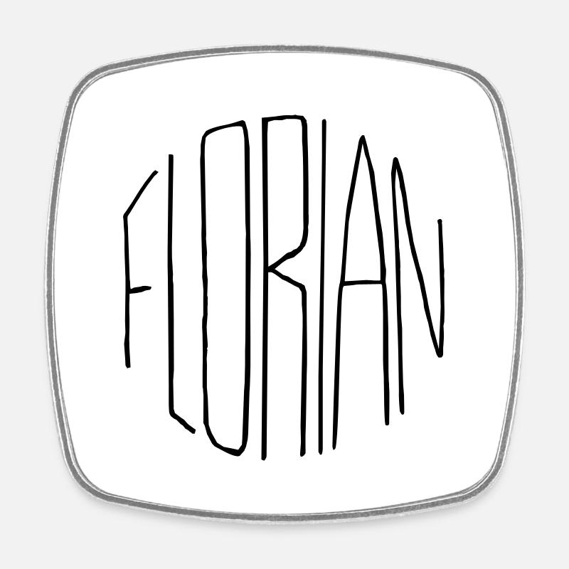 Florian - Viereckiger Kühlschrankmagnet - Weiß