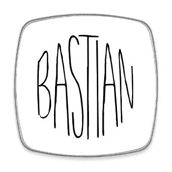 Bastian - Square fridge magnet - white - Front