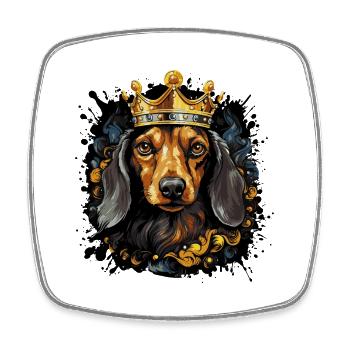 hund dackel tier - Viereckiger Kühlschrankmagnet - Weiß - Vorne