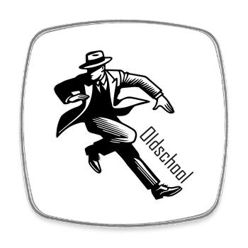 1930er Jahre Gentleman - Oldschool Design - Viereckiger Kühlschrankmagnet - Weiß - Vorne