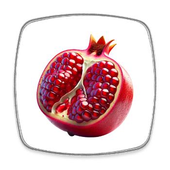 Pomegranate – Juicy elegance - Square fridge magnet - white - Front