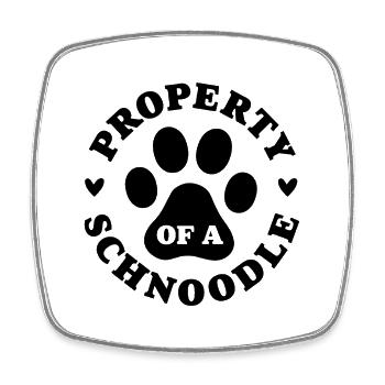 Property of a Schnoodle - Square fridge magnet - white - Front
