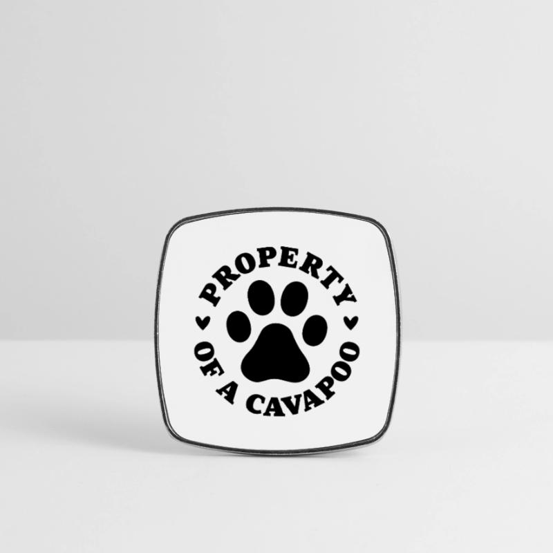 Eigentum eines Cavapoo Viereckiger Kühlschrankmagnet
