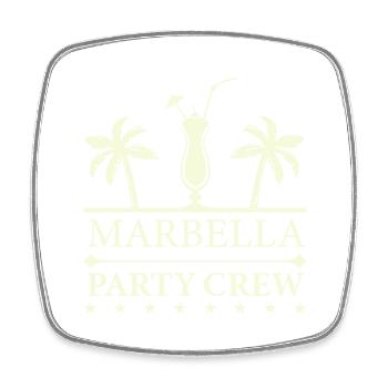 marbella party crew - Viereckiger Kühlschrankmagnet - Weiß - Vorne