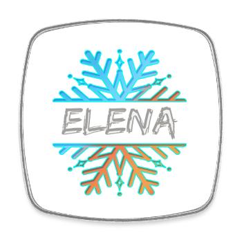 Geschenk für Elena - Viereckiger Kühlschrankmagnet - Weiß - Vorne