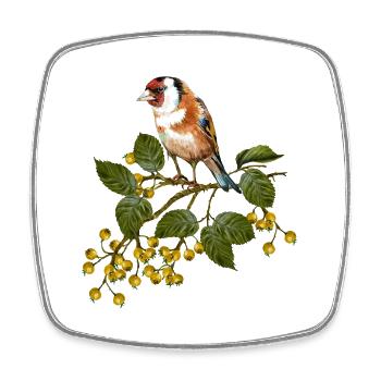 Oiseau coloré - Magnet carré - blanc - Devant