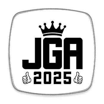 JGA 2025 Cool - Viereckiger Kühlschrankmagnet - Weiß - Vorne