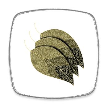 Leaves Decorative - Square fridge magnet - white - Front