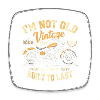 Vintage 1963 Born Moto Cadeau d’anniversaire - Magnet carré - blanc - Devant
