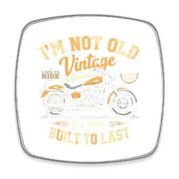 Millésime 1960 Né Moto Cadeau d’anniversaire - Magnet carré - blanc - Devant