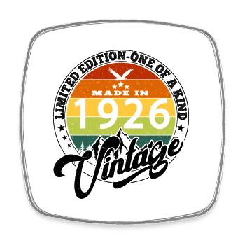 1926 Birthday Born in 1926 Vintage Retro. Editio - Square fridge magnet - white - Front