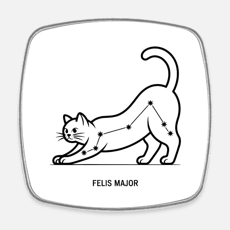 Felis Major - Square fridge magnet - white