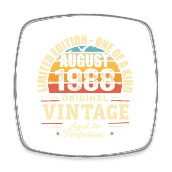 August 1988 Birthday August 1988 - August 1988 - Square fridge magnet - white - Front
