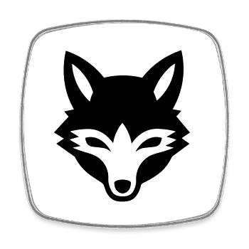 Fuchs - Viereckiger Kühlschrankmagnet - Weiß - Vorne