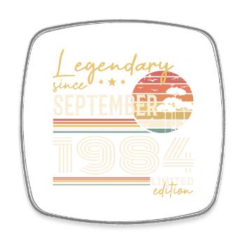 September 1984 Geboren September 1984 September 1984 - Viereckiger Kühlschrankmagnet - Weiß - Vorne