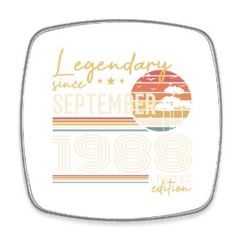 September 1988 Geboren im September 1988 September 1988 - Viereckiger Kühlschrankmagnet - Weiß - Vorne