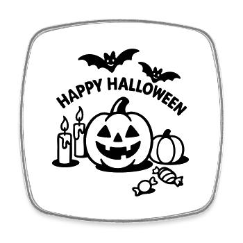 Halloween Pumpkin - Viereckiger Kühlschrankmagnet - Weiß - Vorne