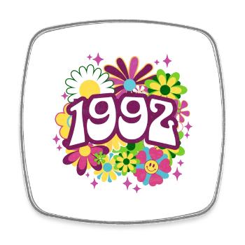 Groovy und Vintage 1992 30 Jahre Jubiläum - Viereckiger Kühlschrankmagnet - Weiß - Vorne