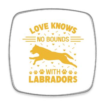 Love knows no bounds with Labradors - Square fridge magnet - white - Front
