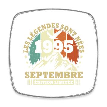 Vintage septembre 1995 vintage cadeau anniversaire - Magnet carré - blanc - Devant
