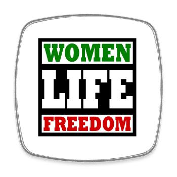 Women life freedom - Magnet carré - blanc - Devant