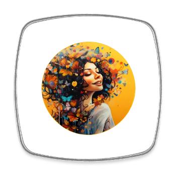 Mother Nature - Square fridge magnet - white - Front