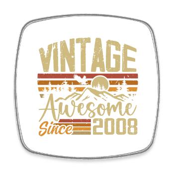 Vintage 2008 Rétro Cadeau D’anniversaire 2008 - Magnet carré - blanc - Devant