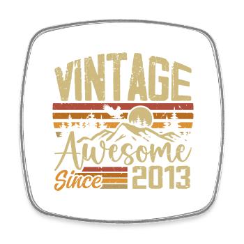 Vintage 2013 Rétro Cadeau D’anniversaire 2013 - Magnet carré - blanc - Devant