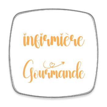 Krankenschwester mit Gourmet-Option - Viereckiger Kühlschrankmagnet - Weiß - Vorne