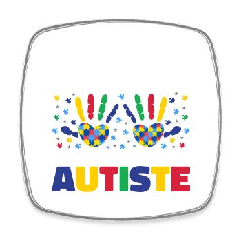 I'm not weird, I'm autistic - Square fridge magnet - white - Front