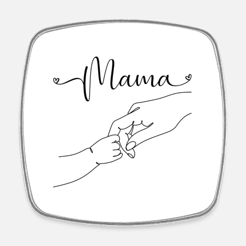 Maman - Magnet carré - blanc