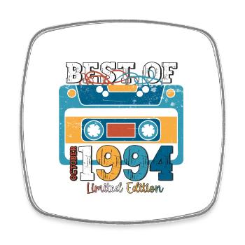 29th Birthday Husband October Vintage 1994 Cassette Tape - Square fridge magnet - white - Front