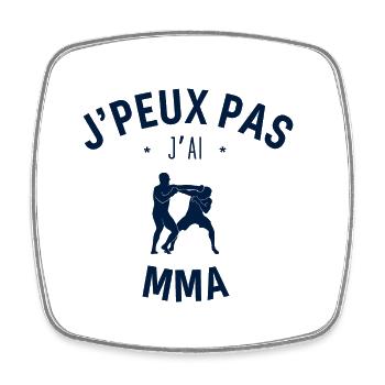 J peux pas j ai MMA - Magnet carré - blanc - Devant