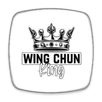 Wing Chun König - Viereckiger Kühlschrankmagnet - Weiß - Vorne
