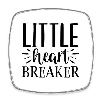 Design Little heart breaker - Magnet carré - blanc - Devant
