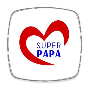 HAPPY FATHER'S DAY. DAD. FATHER'S DAY. FATHER - Square fridge magnet - white - Front
