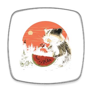 Mignon raton laveur Raton laveur Nature Bébé Forêt de raton laveur - Magnet carré - blanc - Devant