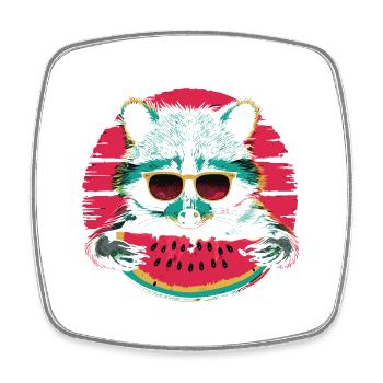 Mignon raton laveur Raton laveur Nature Bébé Forêt de raton laveur - Magnet carré - blanc - Devant