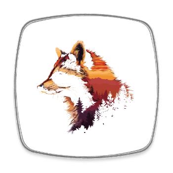 Mignon raton laveur raton laveur nature bébé raton laveur forêt - Magnet carré - blanc - Devant