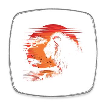 Lion Wildcat - Square fridge magnet - white - Front