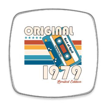 46th Birthday Legend April Born in 1979 - Square fridge magnet - white - Front