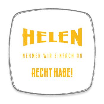 Ich bin Helen, Helen-Sachen !! - Viereckiger Kühlschrankmagnet - Weiß - Vorne