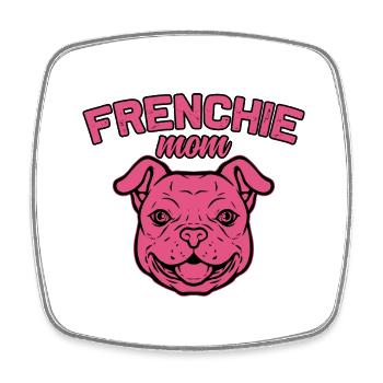 Frenchie Mom - Viereckiger Kühlschrankmagnet - Weiß - Vorne