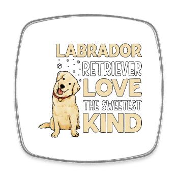 Labrador Retriever Love the sweetest Kind - Viereckiger Kühlschrankmagnet - Weiß - Vorne