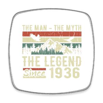Retro 1936 Vintage - Cadeau D’anniversaire 1936 - Magnet carré - blanc - Devant