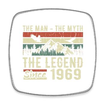 Retro 1969 Vintage - Cadeau D’anniversaire 1969 - Magnet carré - blanc - Devant