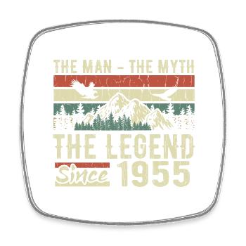 Retro 1955 Vintage - 1955 Geburtstagsgeschenk - Viereckiger Kühlschrankmagnet - Weiß - Vorne