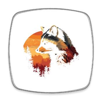 Mignon raton laveur Raton laveur Nature Bébé Forêt de raton laveur - Magnet carré - blanc - Devant