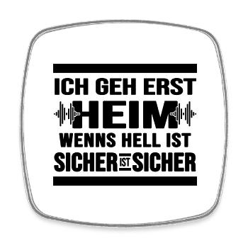 Rave Techno Beats ballern hard Bass Nachtschwärmer - Viereckiger Kühlschrankmagnet - Weiß - Vorne