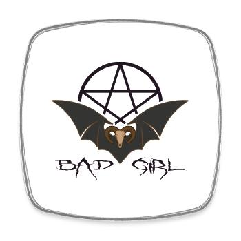 Gothic Ästhetik black BAD GIRL dark wave - Viereckiger Kühlschrankmagnet - Weiß - Vorne